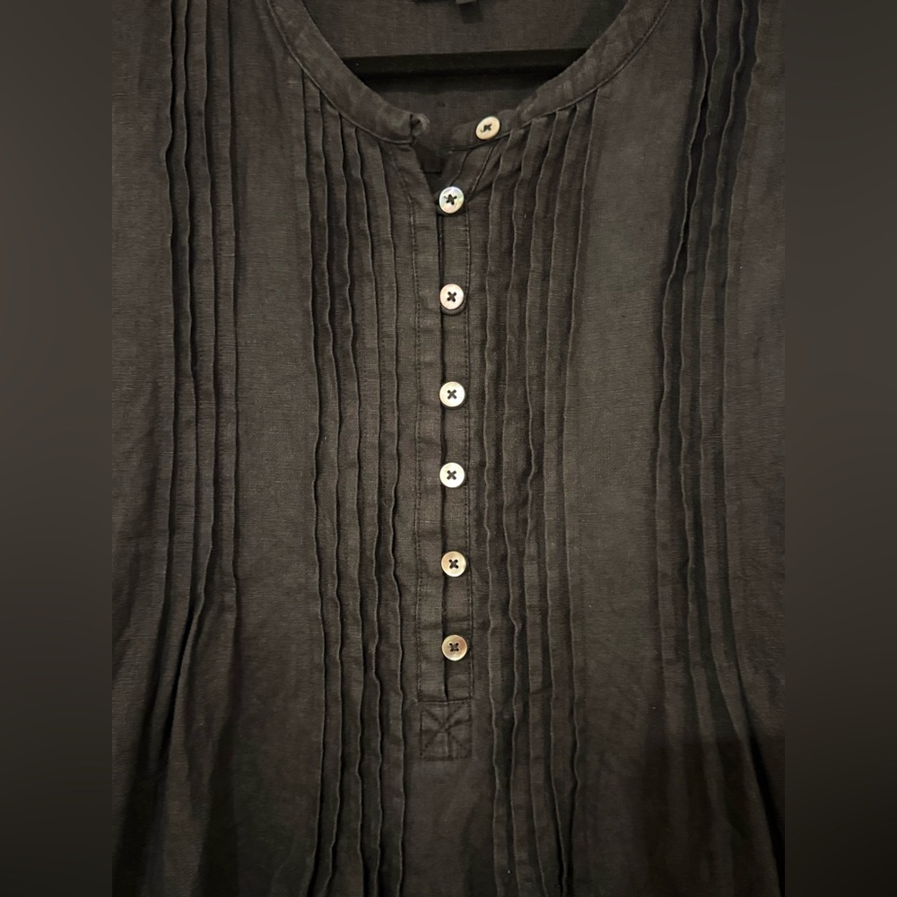 Quince Black Sleeveless Tunic - Picture 3 of 6